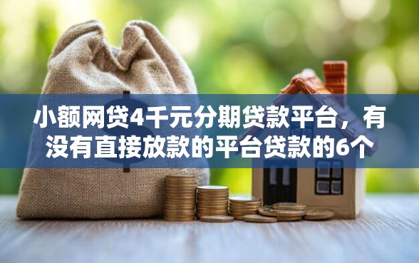 小额网贷4千元分期贷款平台，有没有直接放款的平台贷款的6个平台介绍