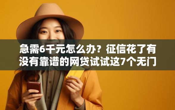 急需6千元怎么办？征信花了有没有靠谱的网贷试试这7个无门槛平台