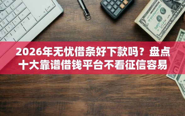 2026年无忧借条好下款吗？盘点十大靠谱借钱平台不看征信容易通过的口子