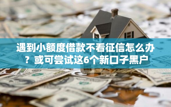 遇到小额度借款不看征信怎么办？或可尝试这6个新口子黑户