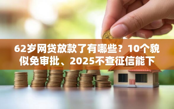 62岁网贷放款了有哪些？10个貌似免审批、2025不查征信能下款的平台合集