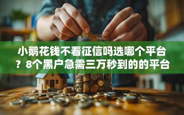 小鹅花钱不看征信吗选哪个平台？8个黑户急需三万秒到的的平台推荐