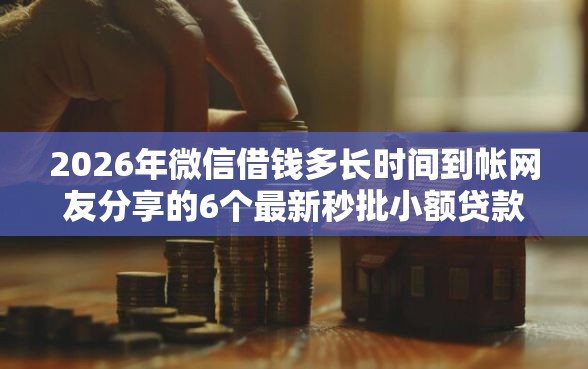 2026年微信借钱多长时间到帐网友分享的6个最新秒批小额贷款口子我觉得不错！