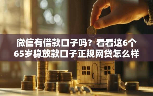 微信有借款口子吗?看看这6个65岁稳放款口子正规网贷怎么样 微信有借款口子吗?看看这6个65岁稳放款口子正规网贷怎么样