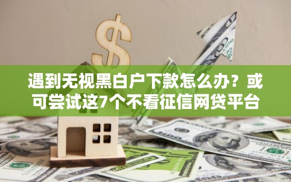 遇到无视黑白户下款怎么办？或可尝试这7个不看征信网贷平台放款快的口子