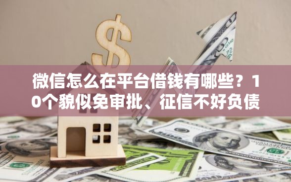 微信怎么在平台借钱有哪些？10个貌似免审批、征信不好负债高的口子合集