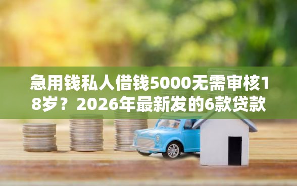 急用钱私人借钱5000无需审核18岁？2026年最新发的6款贷款口子