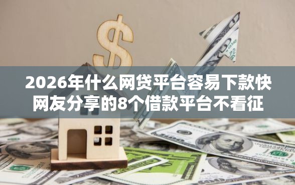 2026年什么网贷平台容易下款快网友分享的8个借款平台不看征信负债我觉得不错！