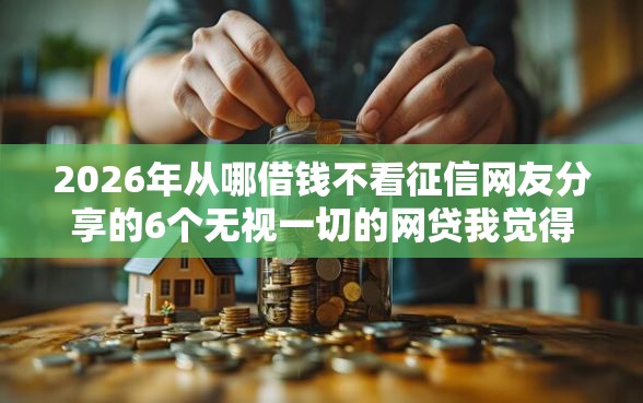 2026年从哪借钱不看征信网友分享的6个无视一切的网贷我觉得不错！