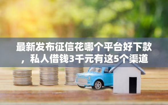 最新发布征信花哪个平台好下款，私人借钱3千元有这5个渠道