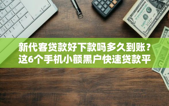 新代客贷款好下款吗多久到账？这6个手机小额黑户快速贷款平台值得一试