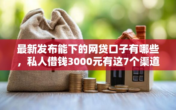 最新发布能下的网贷口子有哪些，私人借钱3000元有这7个渠道