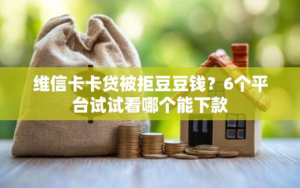 维信卡卡贷被拒豆豆钱？6个平台试试看哪个能下款