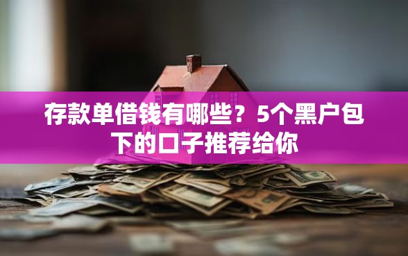 存款单借钱有哪些？5个黑户包下的口子推荐给你