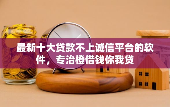 最新十大贷款不上诚信平台的软件，专治橙借钱你我贷