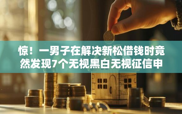 惊！一男子在解决新松借钱时竟然发现7个无视黑白无视征信申请就下款的软件，事后分享了出来