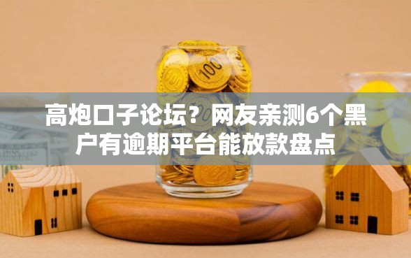 高炮口子论坛？网友亲测6个黑户有逾期平台能放款盘点