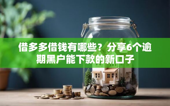 借多多借钱有哪些？分享6个逾期黑户能下款的新口子