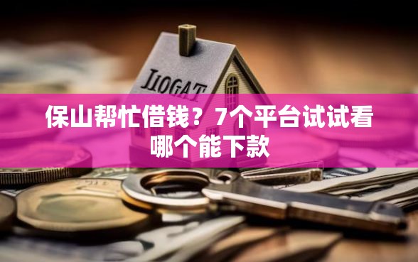 保山帮忙借钱？7个平台试试看哪个能下款