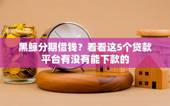 黑鲸分期借钱?看看这5个贷款平台有没有能下款的 黑鲸分期借钱?看看这5个贷款平台有没有能下款的