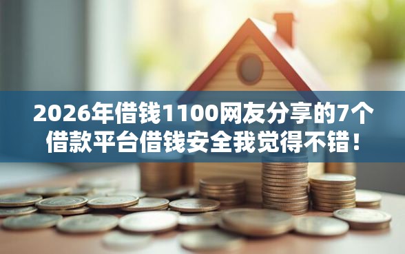 2026年借钱1100网友分享的7个借款平台借钱安全我觉得不错！