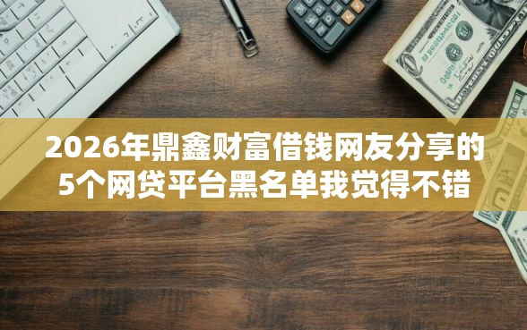 2026年鼎鑫财富借钱网友分享的5个网贷平台黑名单我觉得不错！