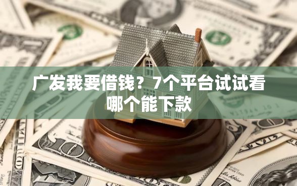 广发我要借钱？7个平台试试看哪个能下款