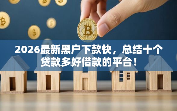 2026最新黑户下款快，总结十个贷款多好借款的平台！