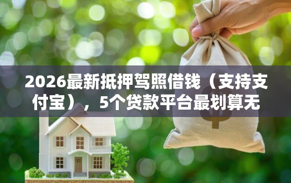 2026最新抵押驾照借钱（支持支付宝），5个贷款平台最划算无私分享