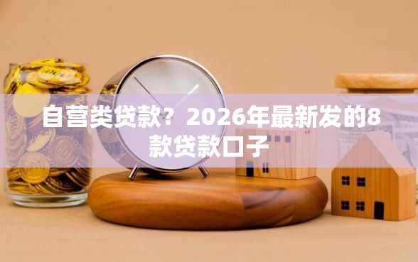 自营类贷款？2026年最新发的8款贷款口子