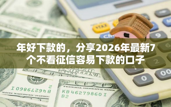 年好下款的，分享2026年最新7个不看征信容易下款的口子