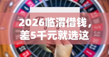 2026临渭借钱，差5千元就选这5个平台