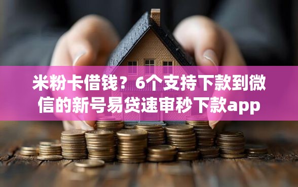 米粉卡借钱？6个支持下款到微信的新号易贷速审秒下款app