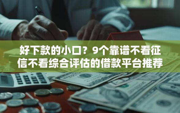 好下款的小口？9个靠谱不看征信不看综合评估的借款平台推荐