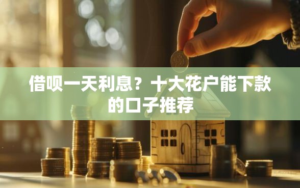 借呗一天利息？十大花户能下款的口子推荐