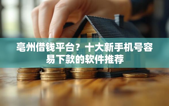 亳州借钱平台？十大新手机号容易下款的软件推荐
