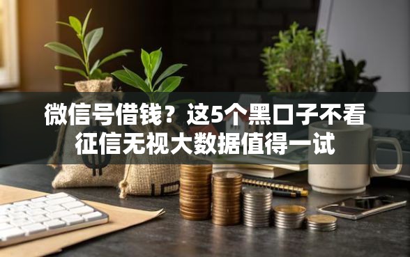 微信号借钱？这5个黑口子不看征信无视大数据值得一试