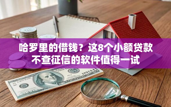 哈罗里的借钱？这8个小额贷款不查征信的软件值得一试