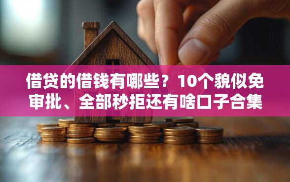 借贷的借钱有哪些？10个貌似免审批、全部秒拒还有啥口子合集