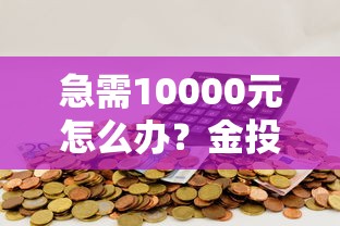 急需10000元怎么办？金投借钱试试这8个无门槛平台