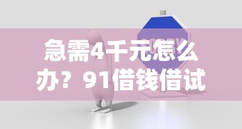 急需4千元怎么办？91借钱借试试这6个无门槛平台