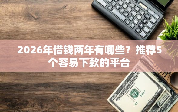 2026年借钱两年有哪些？推荐5个容易下款的平台
