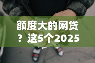 额度大的网贷？这5个2025无征信要求的贷款平台可以试试