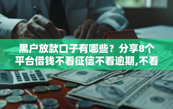 黑户放款口子有哪些？分享8个平台借钱不看征信不看逾期,不看欠款