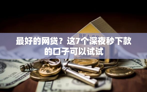 最好的网贷？这7个深夜秒下款的口子可以试试