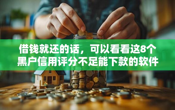 借钱就还的话，可以看看这8个黑户信用评分不足能下款的软件