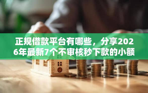 正规借款平台有哪些，分享2026年最新7个不审核秒下款的小额贷款网贷