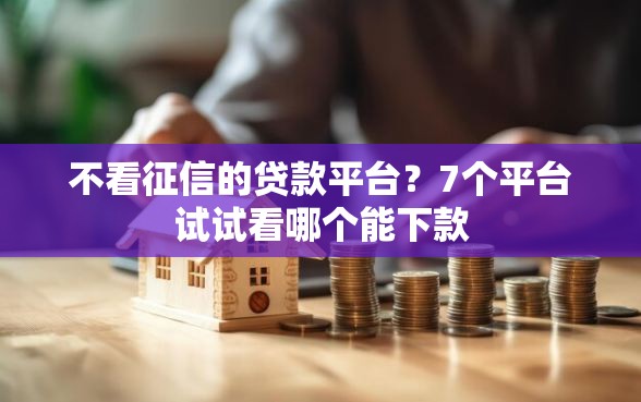 不看征信的贷款平台？7个平台试试看哪个能下款