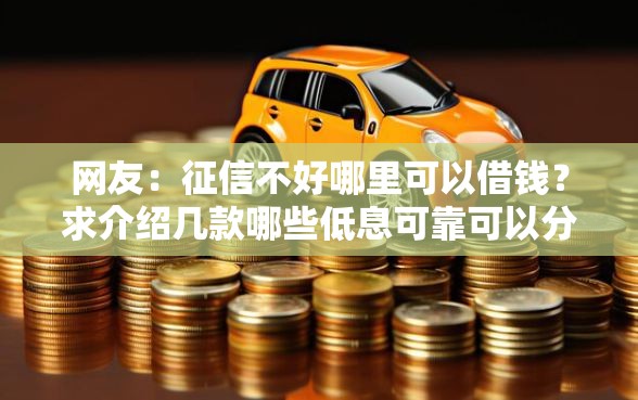 网友：征信不好哪里可以借钱？求介绍几款哪些低息可靠可以分12期以上的借款平台