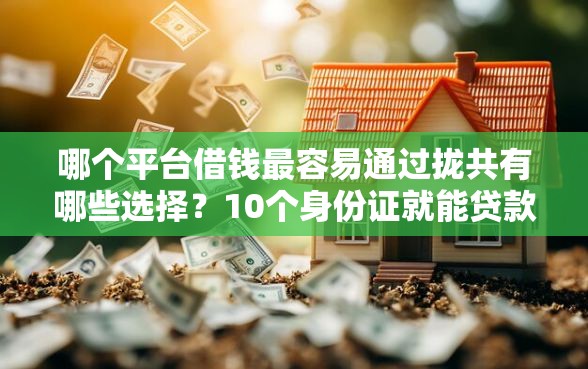哪个平台借钱最容易通过拢共有哪些选择？10个身份证就能贷款的平台详解